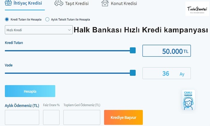 Halk Bankası Hızlı Kredi kampanyası