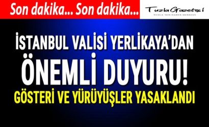 istanbul Vali'liğinden Duyuru
