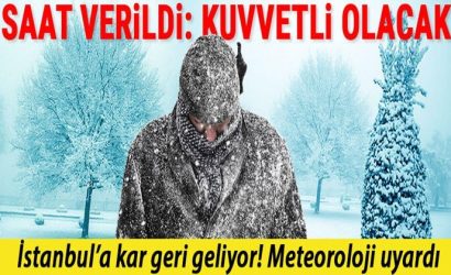 istanbul'da Kuvvetli kar yağışı bekleniyor