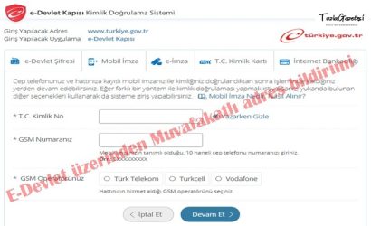 E-Devlet üzerinden Muvafakatlı adres bildirimi