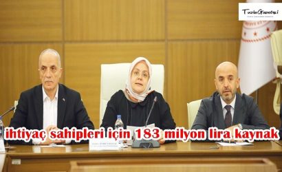 ihtiyaç sahipleri için 183 milyon lira kaynak