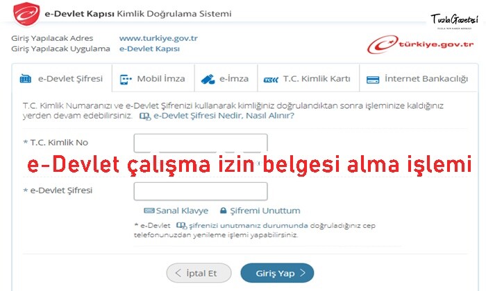 e-Devlet çalışma izin belgesi alma işlemi nasıl yapılır