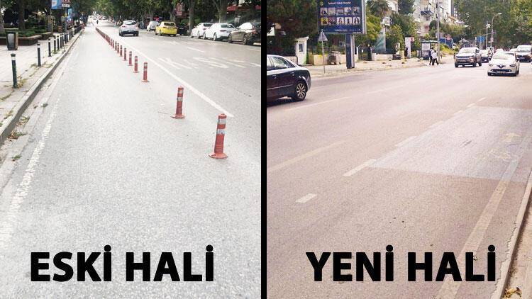 Bağdat Caddesi’nde bir yıl önce yapılan bisiklet yolundaki dubalar nerede?